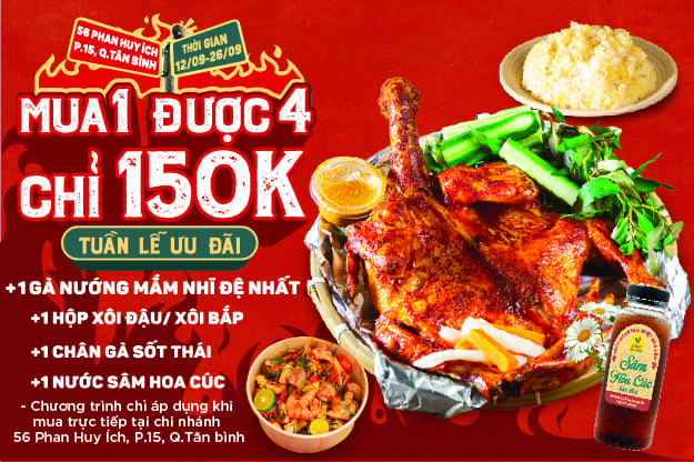 Mua 1 được 4 tại 56 Phan Huy Ích, P.15, Tân Bình. 
