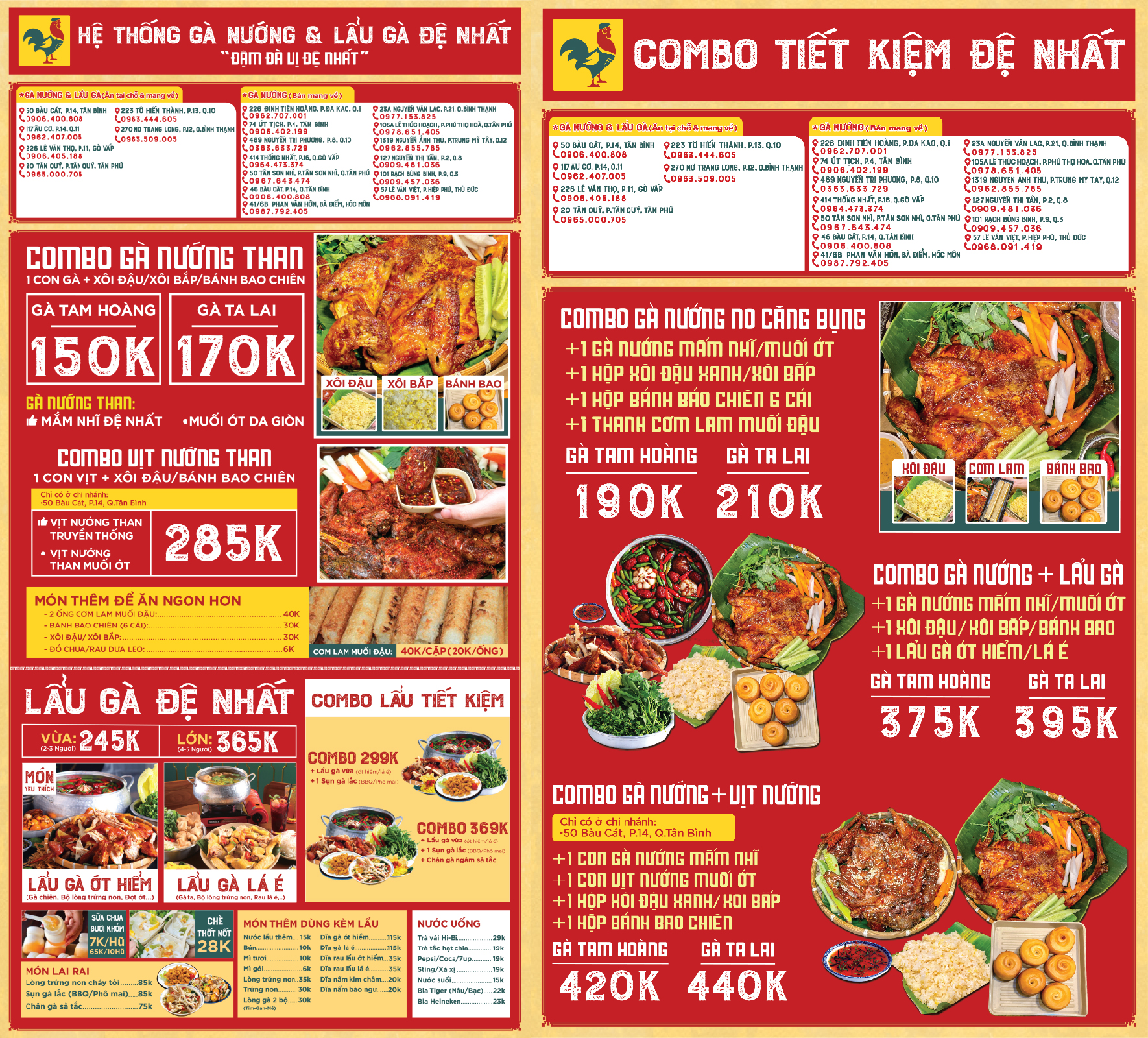 Menu Gà Nướng & Lẩu Gà Đệ Nhất 